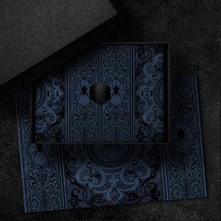 Spider Witch | Dusty Slate Blue Spiderweb Flourish Tissue Paper