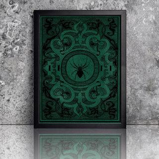 Spider Witch | Emerald Green Spiderweb Flourish Tissue Paper