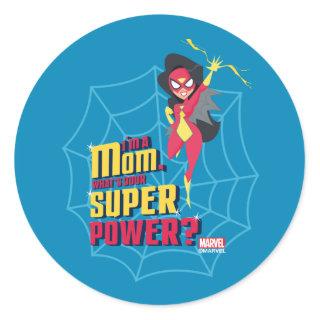 Spider-Woman "I'm A Mom" Classic Round Sticker