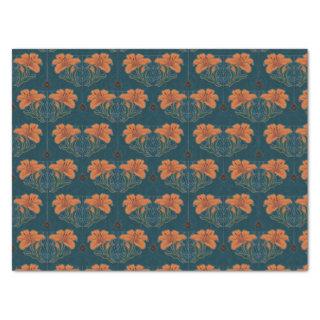 Spiders & Lilies Spooky Halloween Vintage Pattern Tissue Paper