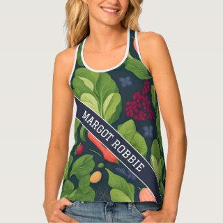 Spinach Rainbow Colorful Personalized Pattern Tank Top