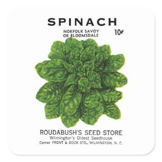 Spinach Seed Packet Label