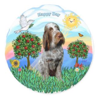 Spinone Italilano (roan 11) Classic Round Sticker