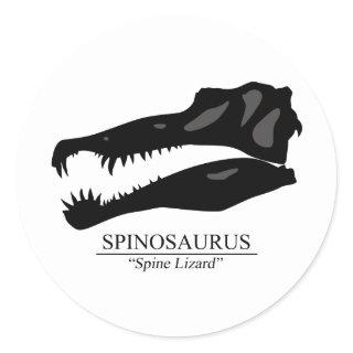 Spinosaurus Skull Classic Round Sticker