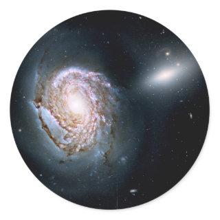 Spiral Galaxy NGC 4911 in the Coma Cluster Classic Round Sticker