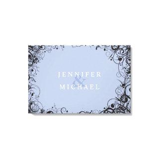 SPIRALS & STARS Jewish Wedding Sign-In Board Canvas Print