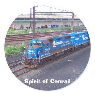 Spirit of Conrail - GP38 - PRR #2943 in Blue Paint Classic Round Sticker