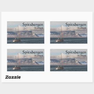 Spitsbergen Svalbard Sailboat Rectangular Sticker
