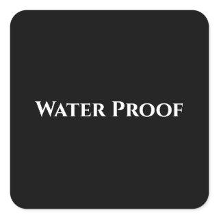 Splash Free Package Label Water Proof Black White