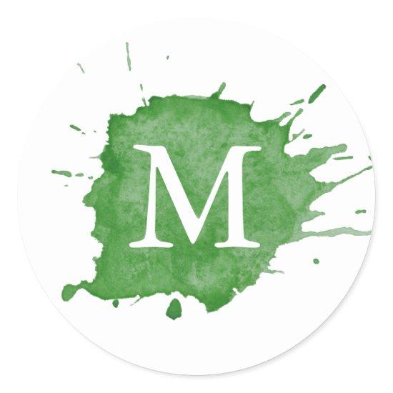 Splash Of Color ⎥ Monogram Sticker