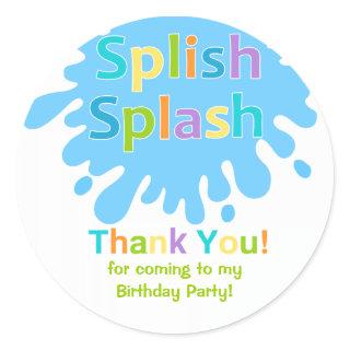 Splish Splash Pool Party Boy Birthday Sticker