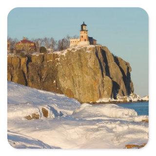 Split Rock Lighthouse State Park on Lake Square Sticker