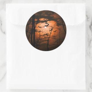 Spooktacular Full Moon Party   Classic Round Sticker
