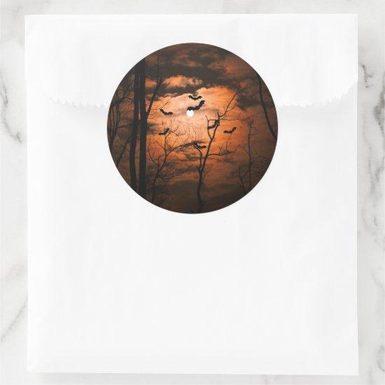 Spooktacular Full Moon Party   Classic Round Sticker