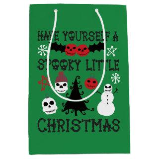 Spooky Christmas Creepy Goth Themed Holiday Medium Gift Bag