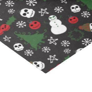 Spooky Christmas Creepy Goth Themed Holiday Tissue Paper