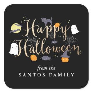 Spooky Critters Halloween Square Sticker