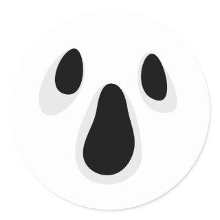 Spooky ghost face Halloween stickers