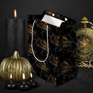 Spooky Gothic Raven In Full Moon Adult Halloween M Medium Gift Bag