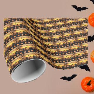 Spooky Halloween Night Scene Pattern