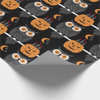 Spooky Halloween Pumpkins & Owls Jack-O-Lanterns