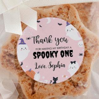 Spooky One Ghost Party Labels