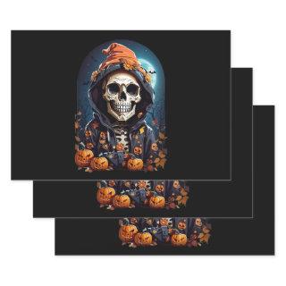 Spooky Skeleton with Evil Pumpkins  Sheets