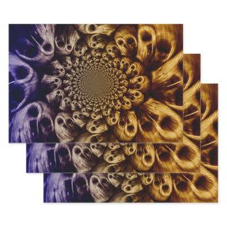 Spooky Skulls Purple Black Abstract Pop Art  Sheets