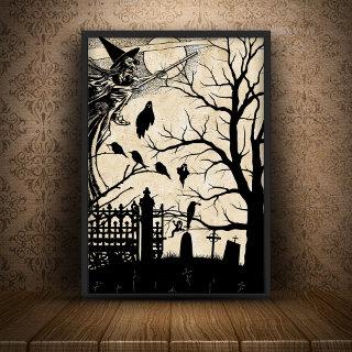 Spooky Witch & Graveyard Silhouettes Tissue Paper