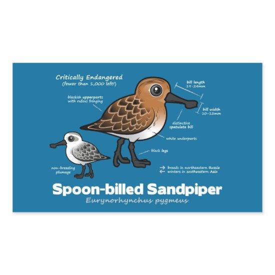 Spoon-billed Sandpiper Statistics Rectangular Sticker
