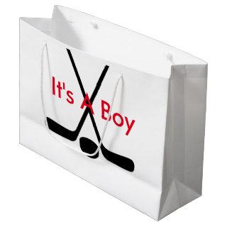 Sport Athlete Hockey Sticks It's A Boy Large Gift Large Gift Bag