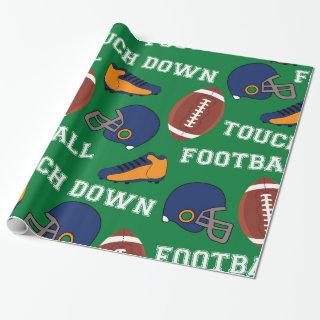 SPORTS Football Touch Down Fun Colorful Pattern
