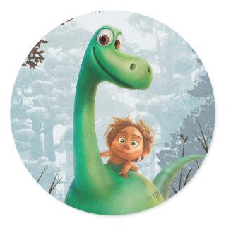 Spot And Arlo Walking Through Forest Classic Round Sticker