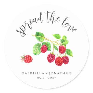 Spread The Love Raspberry Jam Wedding Favor Classi Classic Round Sticker