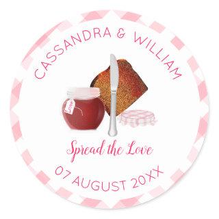 Spread The Love Toast and Jam Classic Round Sticker