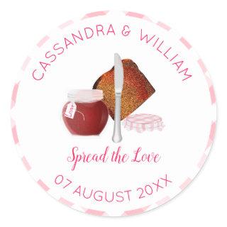 Spread The Love Toast and Jam Classic Round Sticker