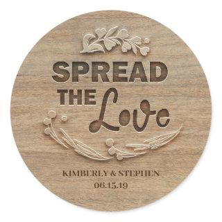 Spread The Love Wedding Favor Classic Round Sticker