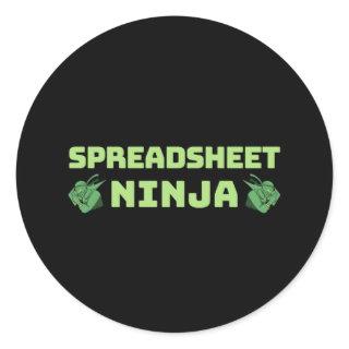 Spreadsheet ninja classic round sticker