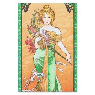 Spring, Alphonse Mucha Tissue Paper