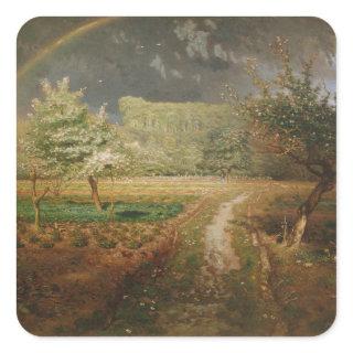 Spring at Barbizon, 1868-73 Square Sticker