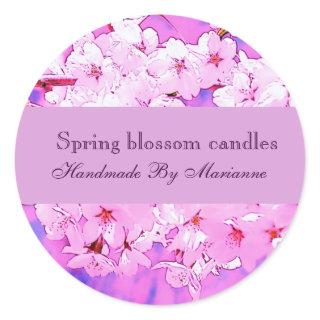 Spring blossom candles/ soap label