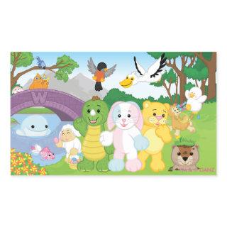 Spring Celebration in the Kinzville Park Rectangular Sticker
