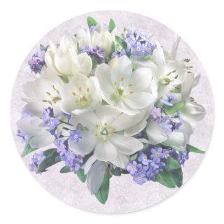 Spring display. Crocuses and Forget-me-not Sticker