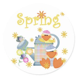 Spring Duckies T-shirts and Gifts Classic Round Sticker