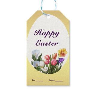 Spring Floral Easter Egg Bridal Shower Elegant Gift Tags