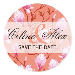 Spring Flower Garden Save the Date | melon Classic Round Sticker