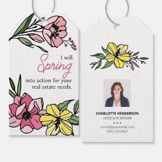 Spring Flowers Real Estate Client Gift Tags