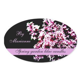Spring garden lilac candles/ soap label