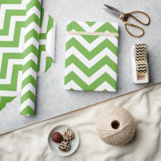 Spring Green & White Chevron Wedding Birthday