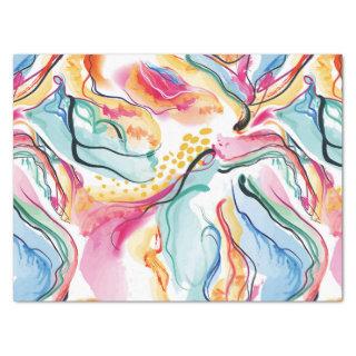 Spring organic texture with flowing wavy shapes tissue paper